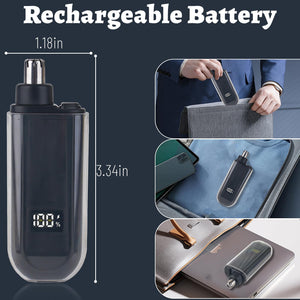 Rechargeable Nose, Ear & Facial Hair Trimmer for Men & Women
