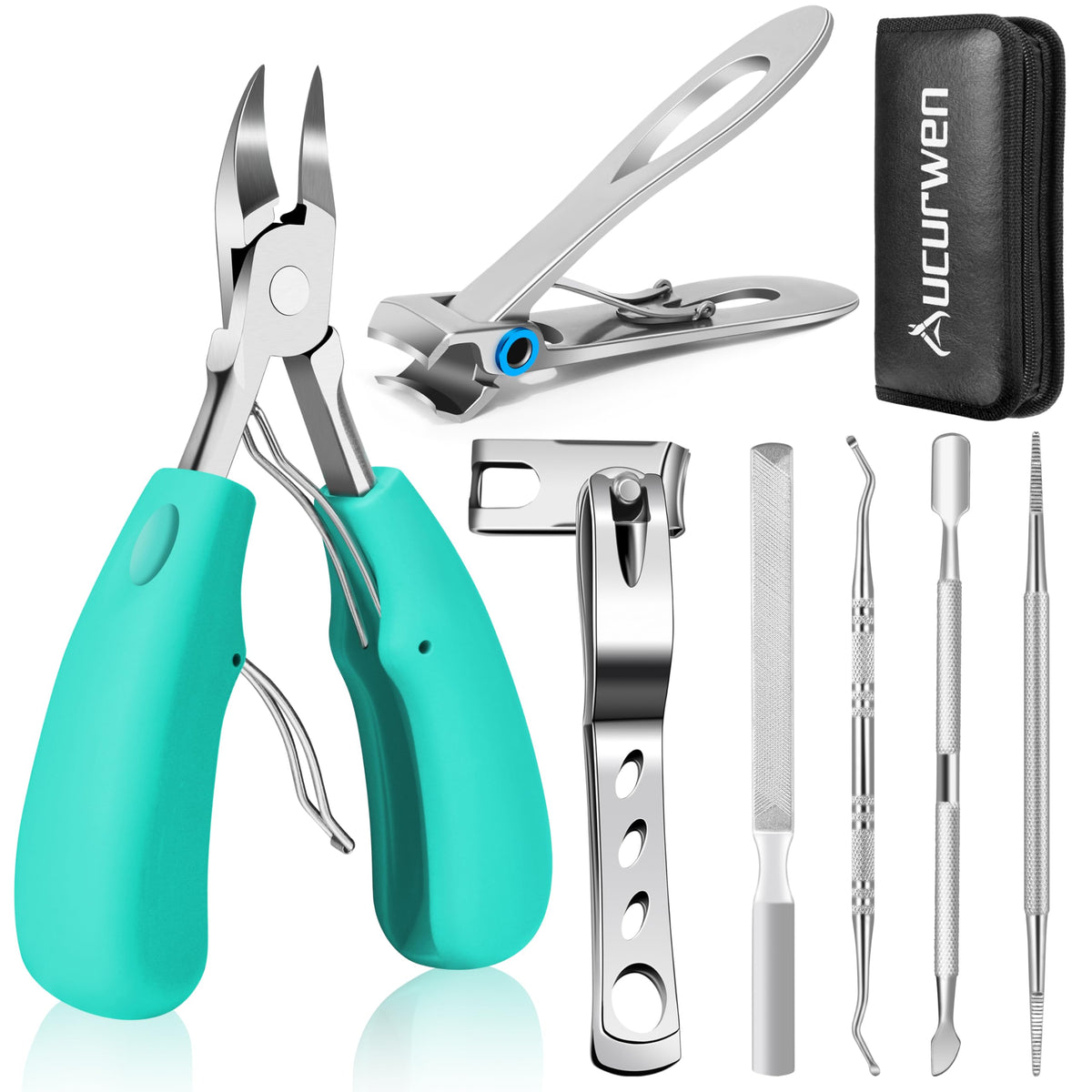 7-Piece Heavy-Duty Toenail Clipper Set for Thick Nails