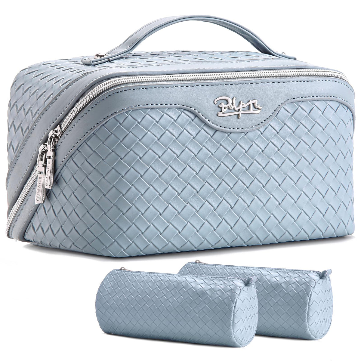 3-Piece Travel Makeup & Cosmetic Bag Set for Women