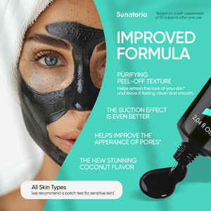 Charcoal Peel-Off Face Mask for Pore Cleansing & Oil Control