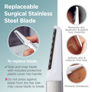 Dermaplaning Tool Kit with Replacement Precision Blades