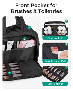 Puffy Travel Toiletry & Makeup Organizer Bag for Women