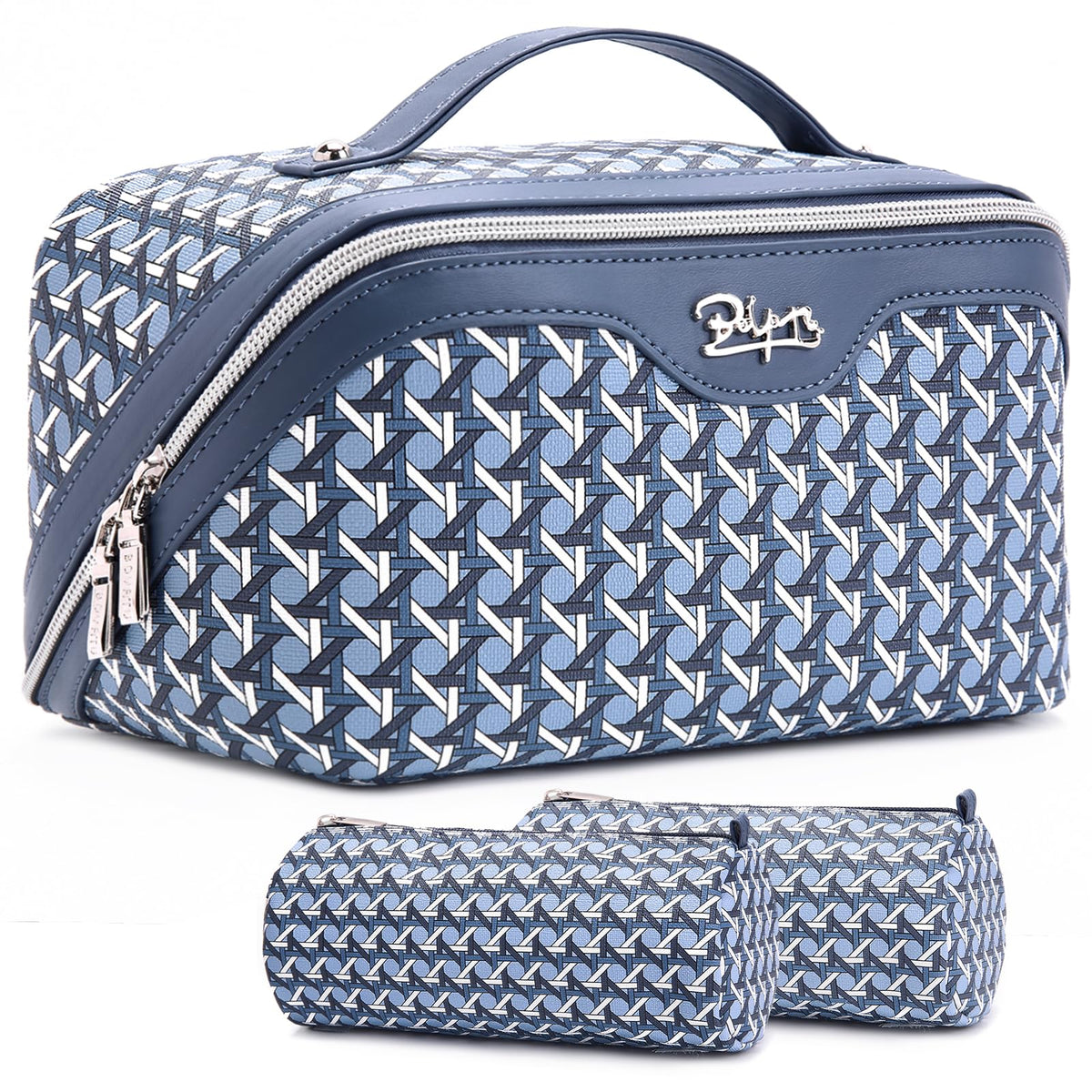 3-Piece Travel Makeup & Cosmetic Bag Set for Women