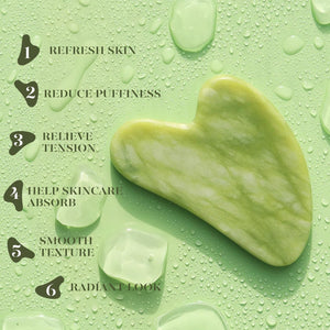 Jade Facial Roller & Gua Sha Skincare Tool Set