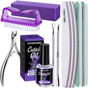 Professional Manicure Tool Kit with Files, Buffers & Cuticle Tools