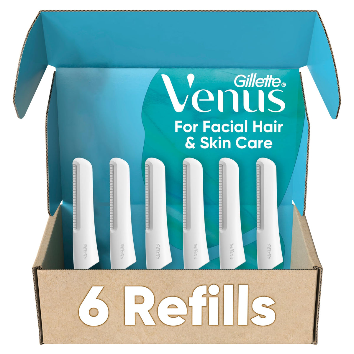 Dermaplaning Face Razor with 6 Replacement Blades