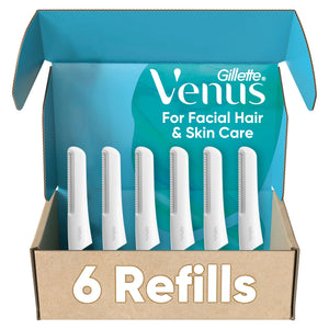 Dermaplaning Face Razor with 6 Replacement Blades