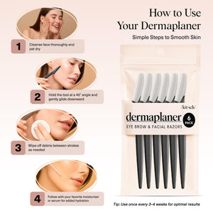 Dermaplaning Facial Razor & Eyebrow Trimmer for Women & Men