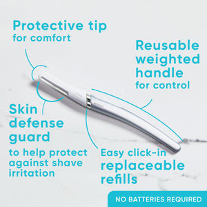 Dermaplaning Face Razor with 6 Replacement Blades