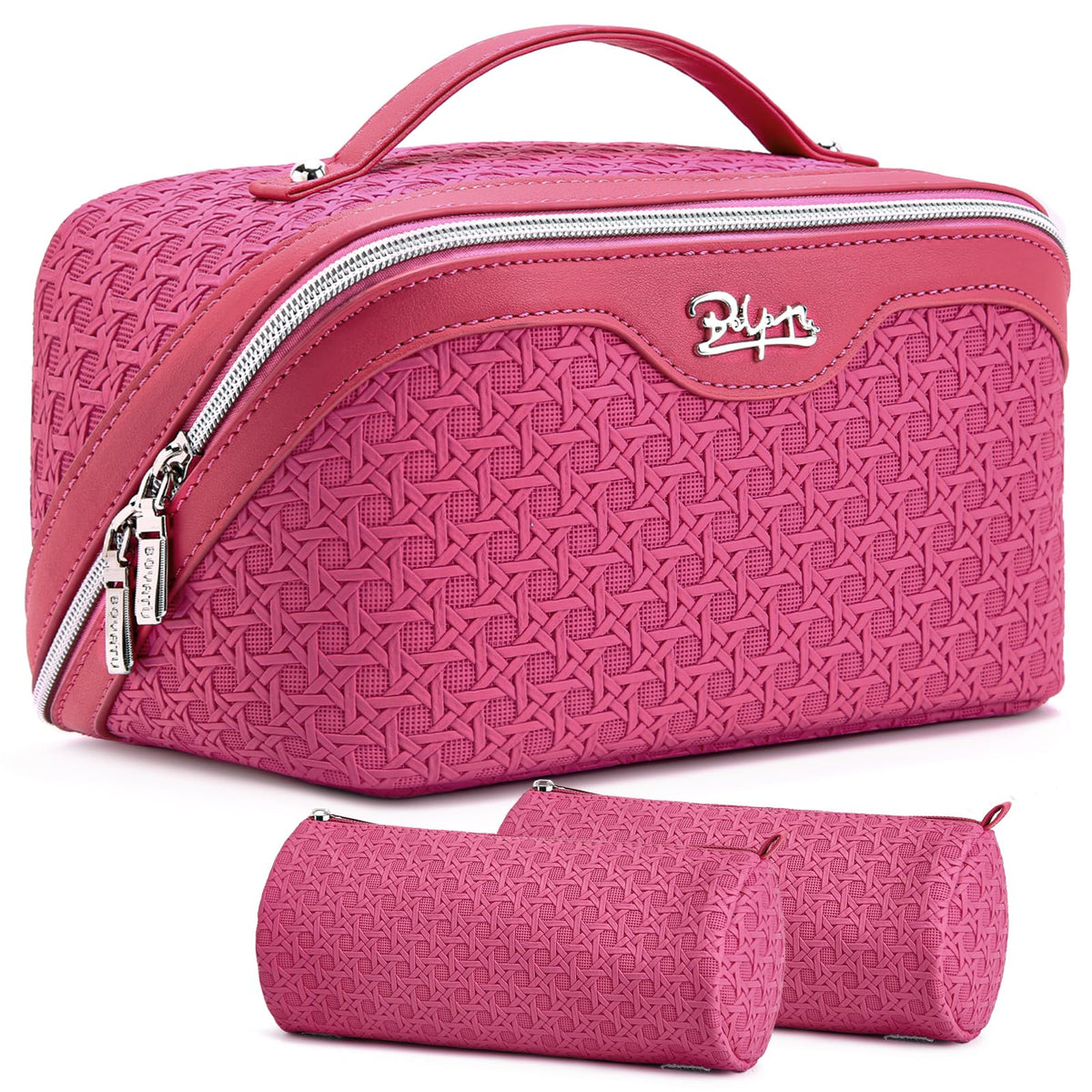3-Piece Travel Makeup & Cosmetic Bag Set for Women