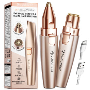 2-in-1 Rechargeable Eyebrow & Facial Hair Trimmer