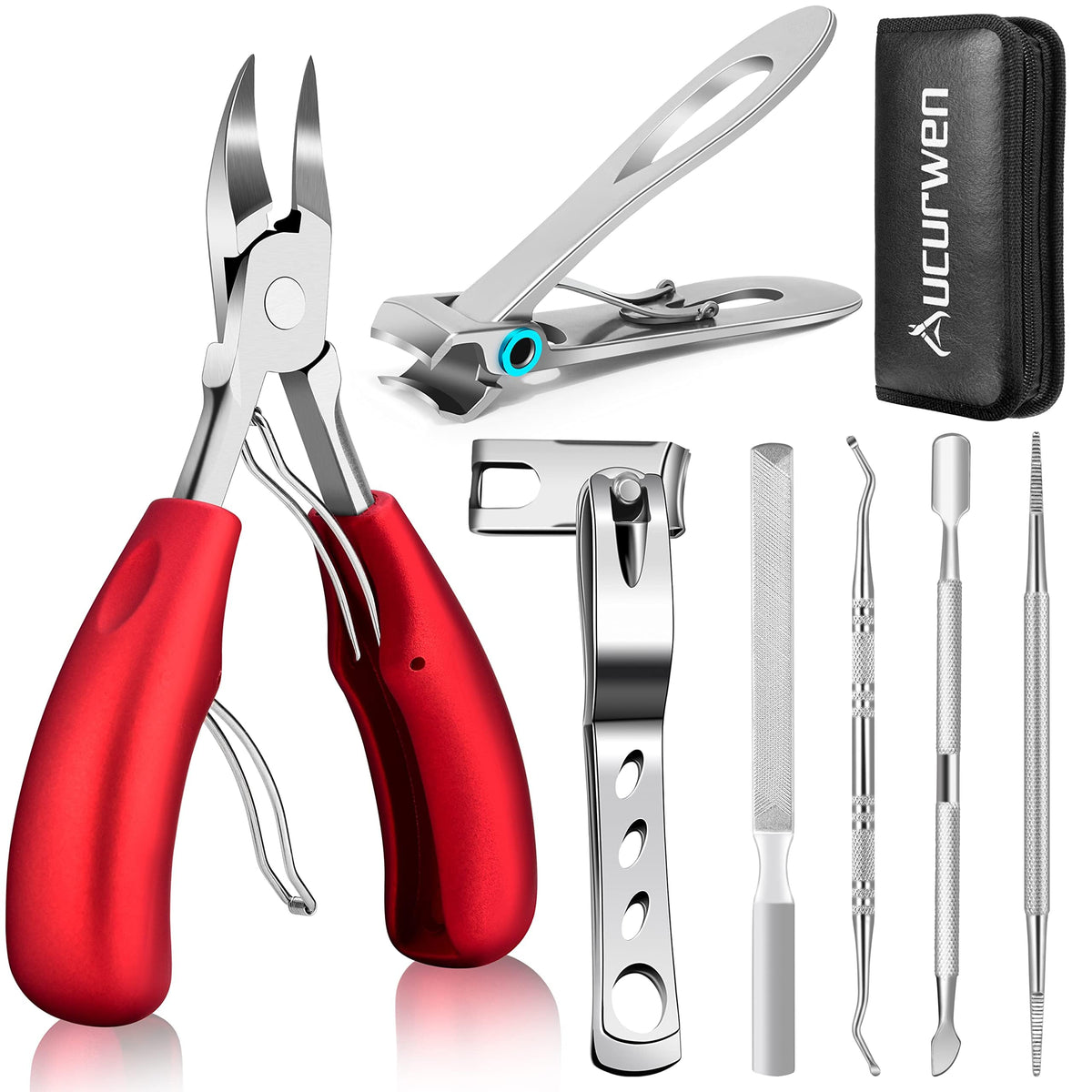 7-Piece Heavy-Duty Toenail Clipper Set for Thick Nails