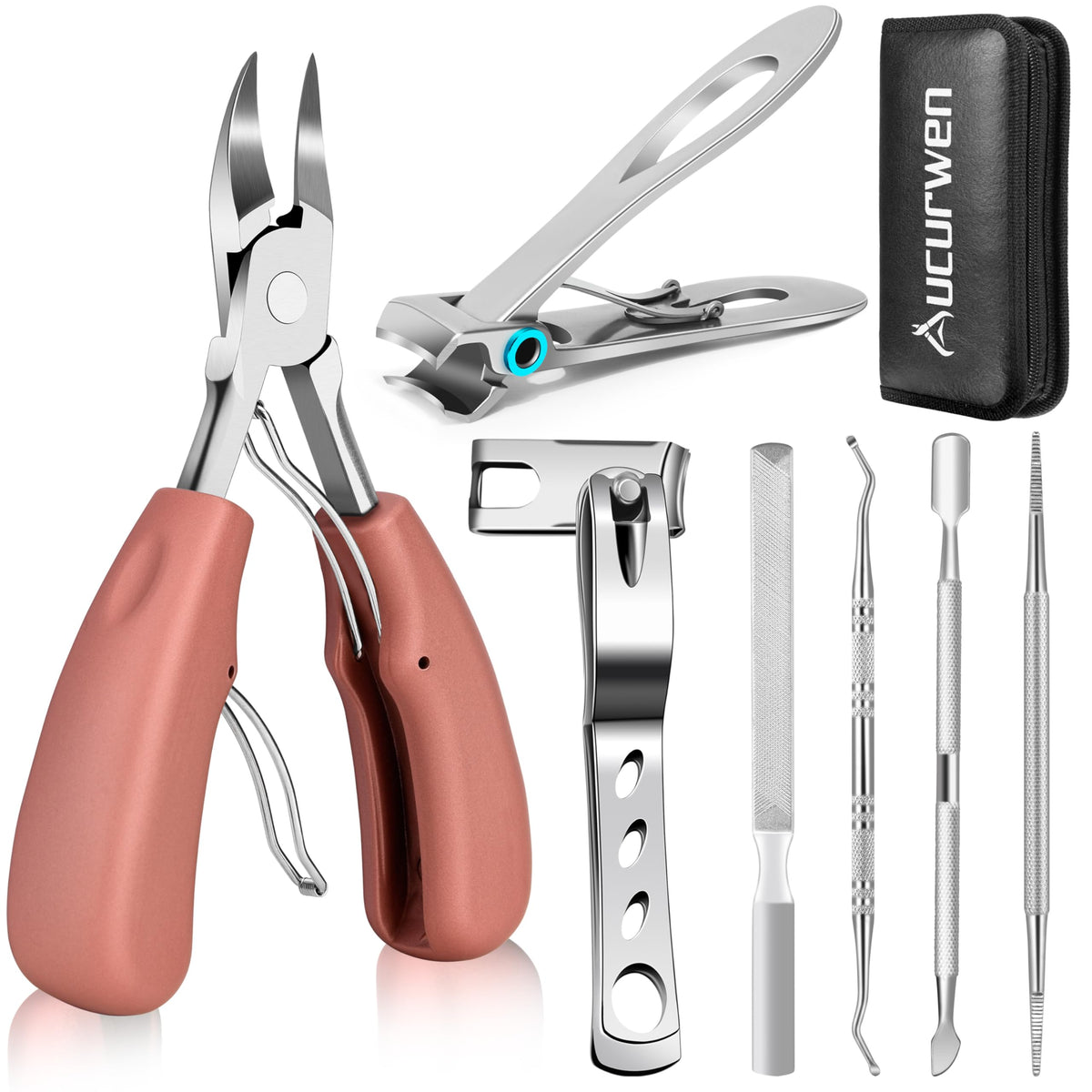7-Piece Heavy-Duty Toenail Clipper Set for Thick Nails