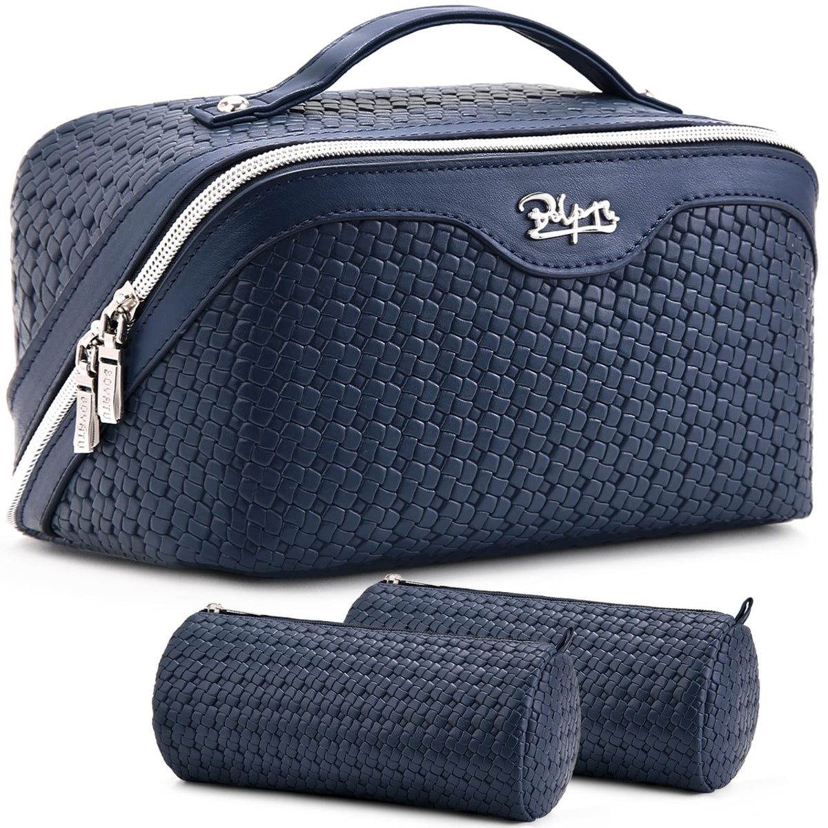 3-Piece Travel Makeup & Cosmetic Bag Set for Women