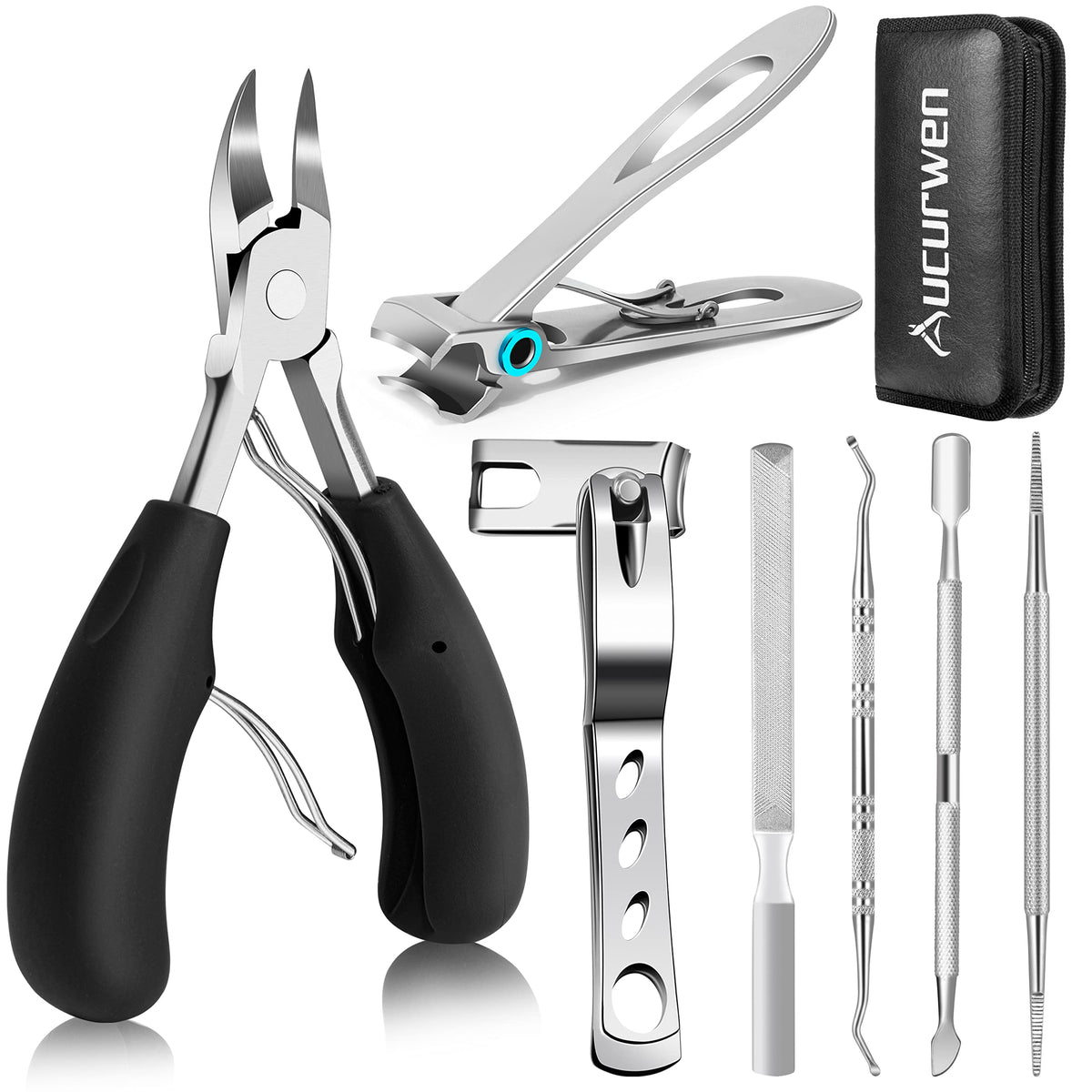 7-Piece Heavy-Duty Toenail Clipper Set for Thick Nails