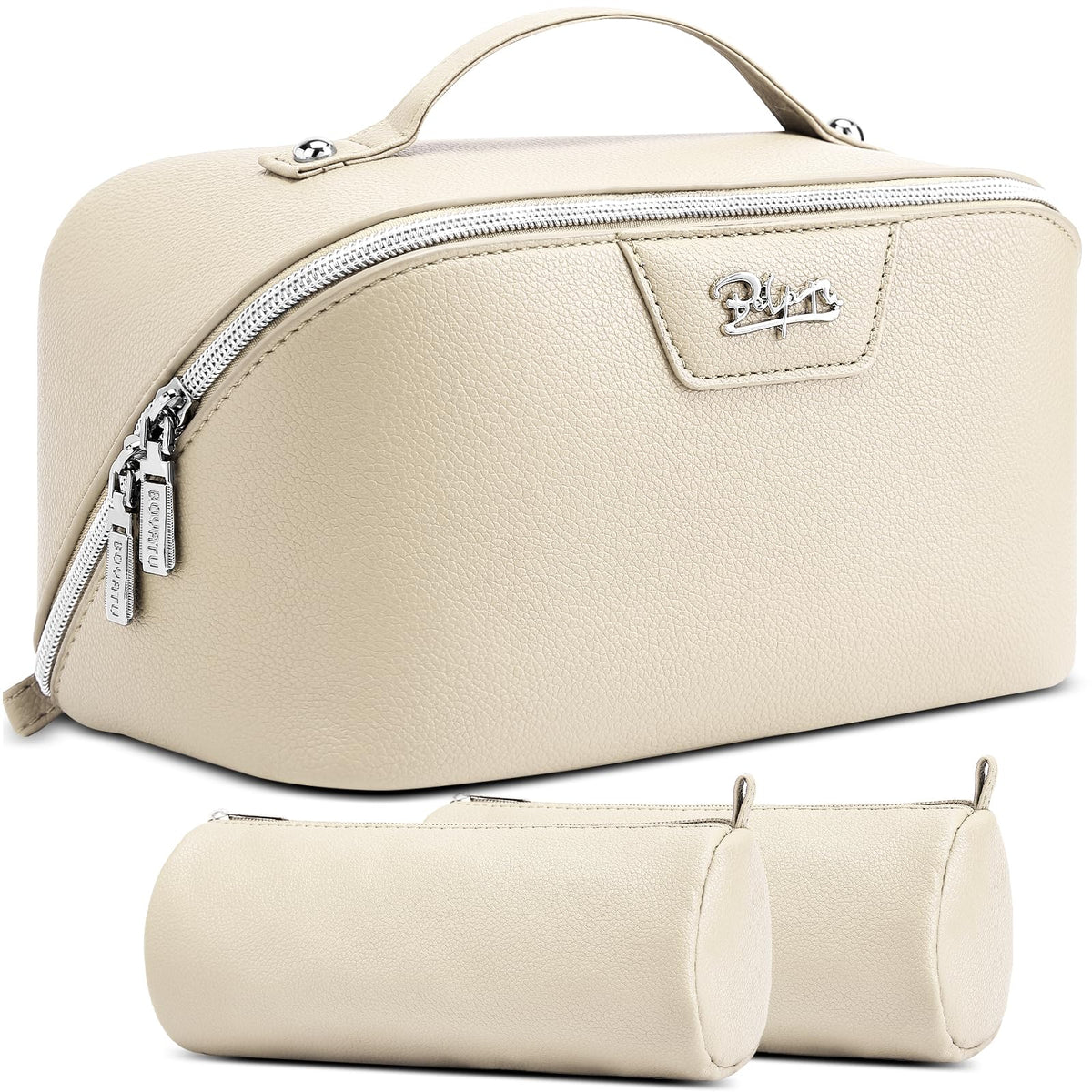 3-Piece Travel Makeup & Cosmetic Bag Set for Women