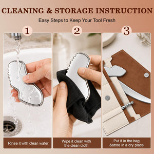 6-in-1 Stainless Steel Gua Sha & Muscle Scraper Tool Set