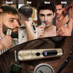 Waterproof Electric Beard & Body Grooming Trimmer Kit