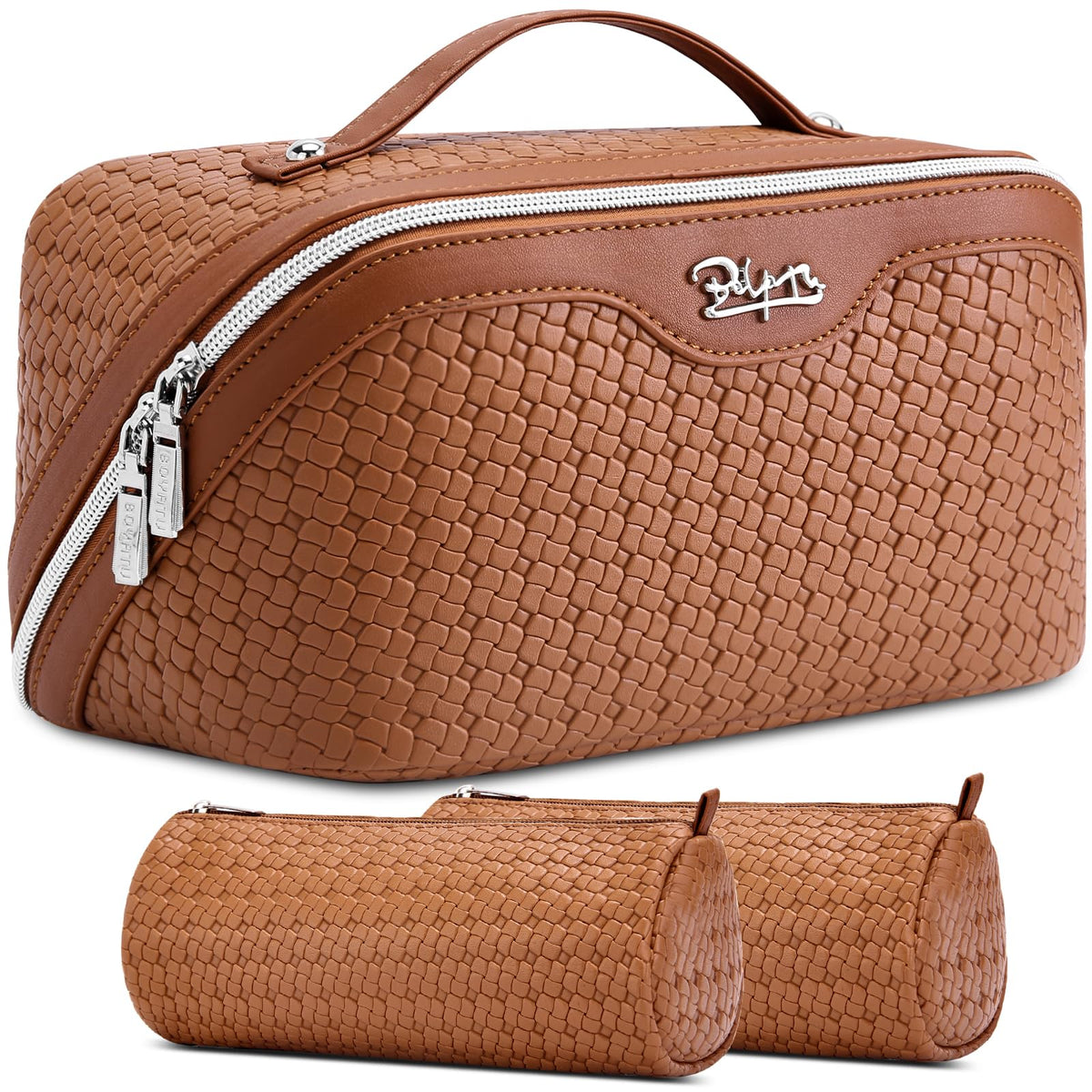 3-Piece Travel Makeup & Cosmetic Bag Set for Women