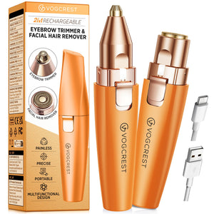 2-in-1 Rechargeable Eyebrow & Facial Hair Trimmer