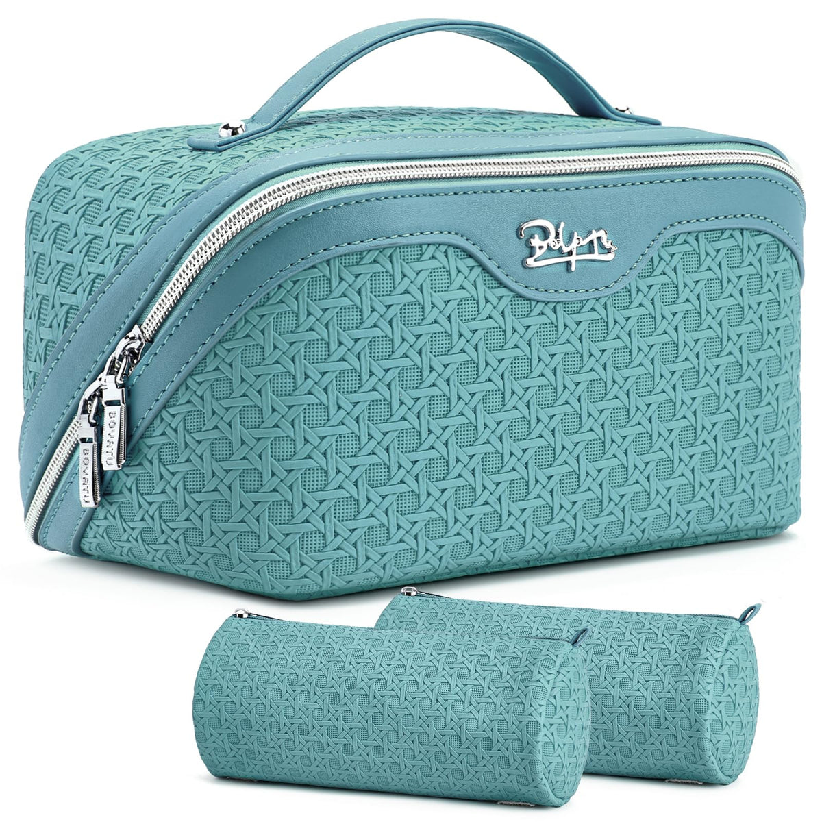 3-Piece Travel Makeup & Cosmetic Bag Set for Women