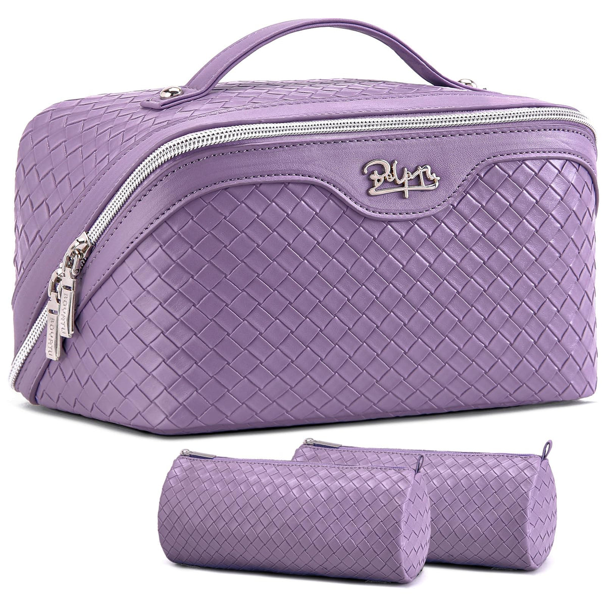 3-Piece Travel Makeup & Cosmetic Bag Set for Women