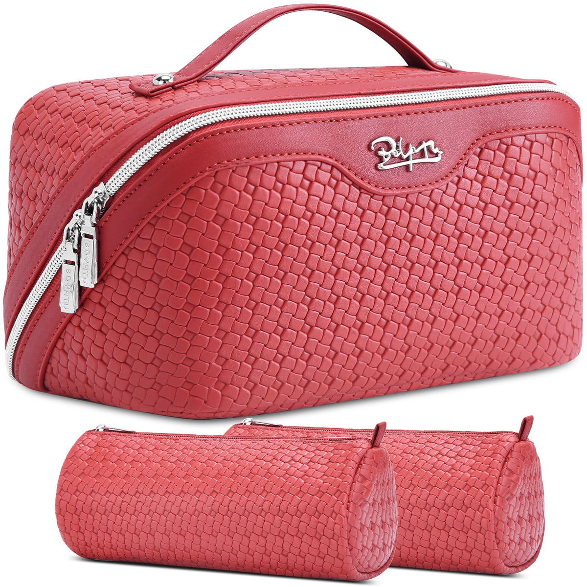 3-Piece Travel Makeup & Cosmetic Bag Set for Women