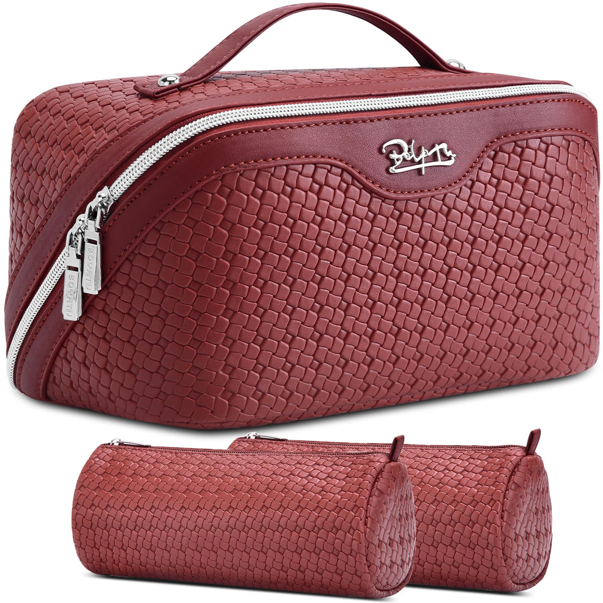 3-Piece Travel Makeup & Cosmetic Bag Set for Women