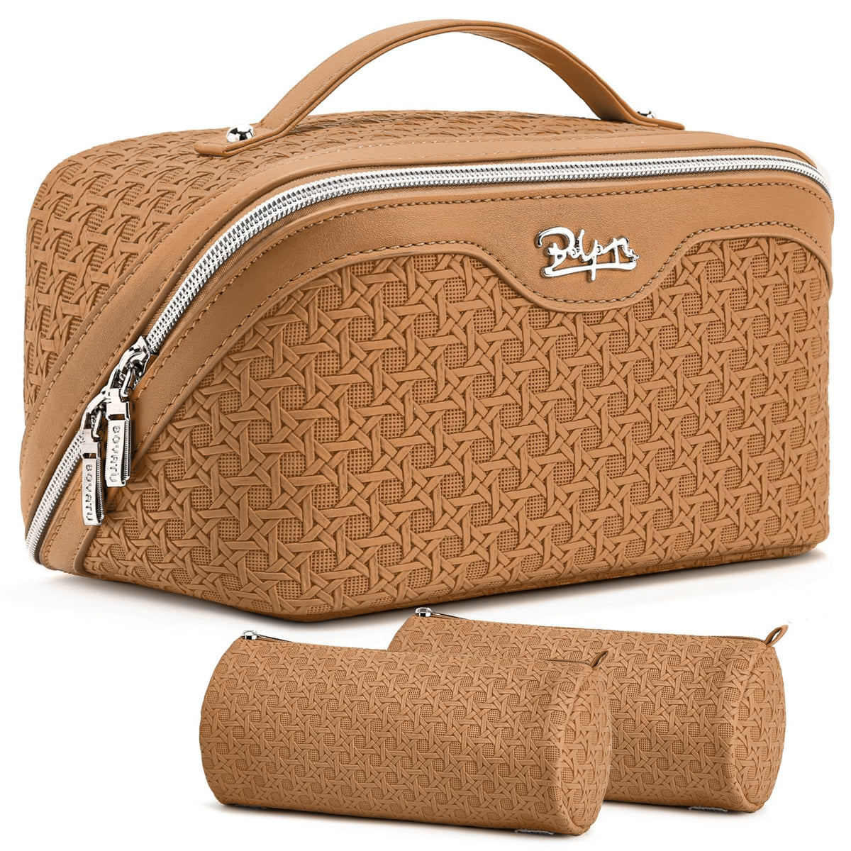 3-Piece Travel Makeup & Cosmetic Bag Set for Women