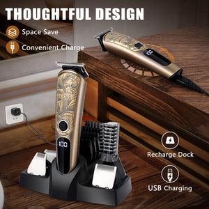 Waterproof Electric Beard & Body Grooming Trimmer Kit