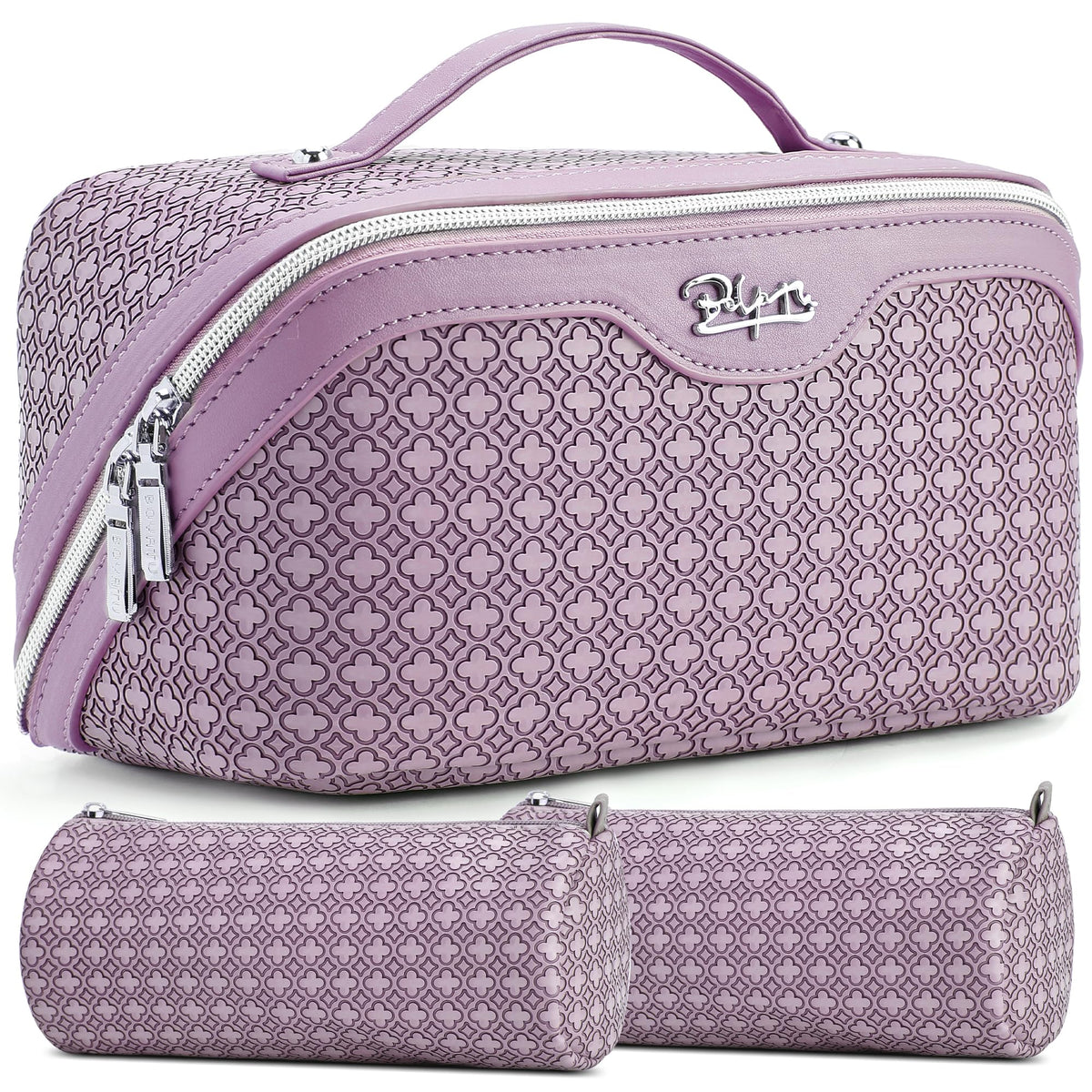 3-Piece Travel Makeup & Cosmetic Bag Set for Women