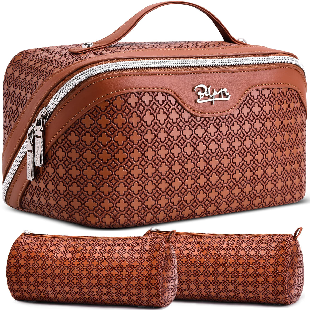 3-Piece Travel Makeup & Cosmetic Bag Set for Women