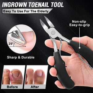 7-Piece Heavy-Duty Toenail Clipper Set for Thick Nails