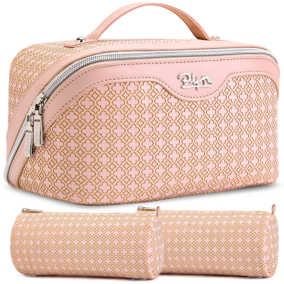 3-Piece Travel Makeup & Cosmetic Bag Set for Women