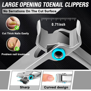 7-Piece Heavy-Duty Toenail Clipper Set for Thick Nails