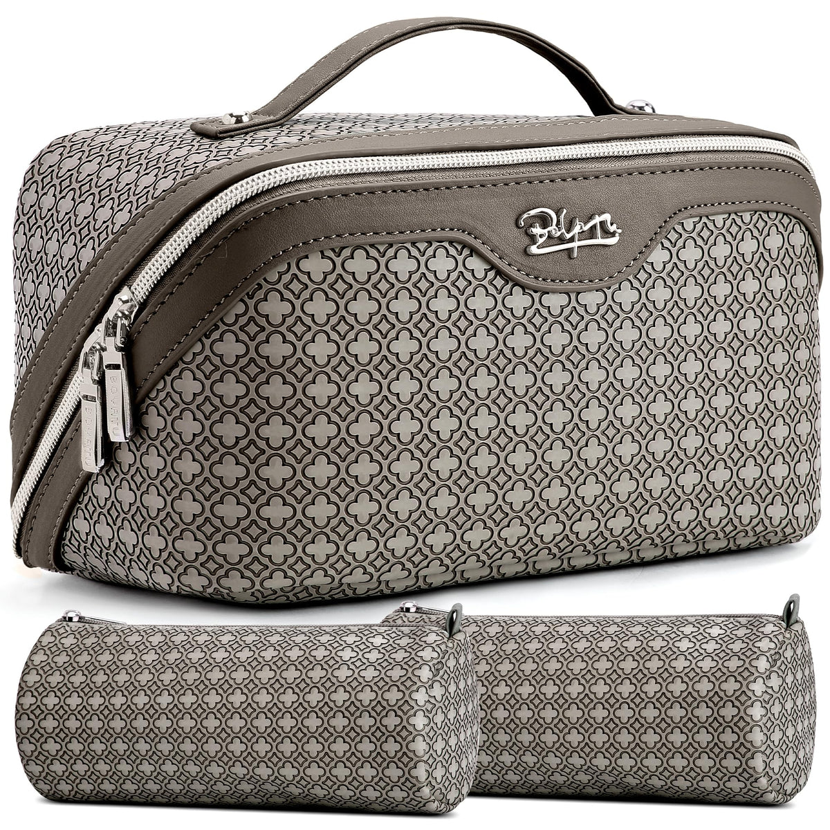 3-Piece Travel Makeup & Cosmetic Bag Set for Women